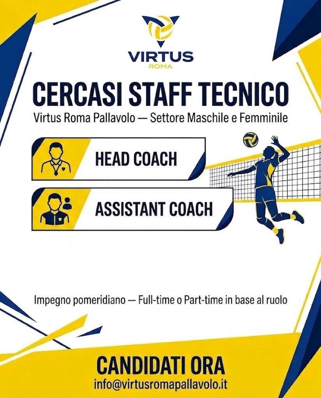 La Virtus Roma cerca il nuovo staff tecnico