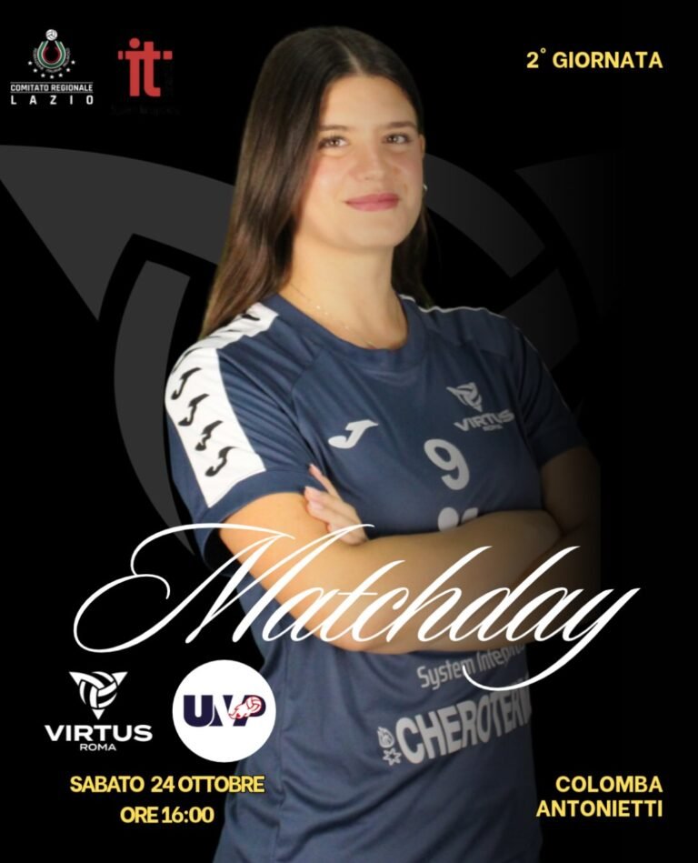 Grafica matchday It Smart Co Virtus Roma contro United Volley Pomezia
