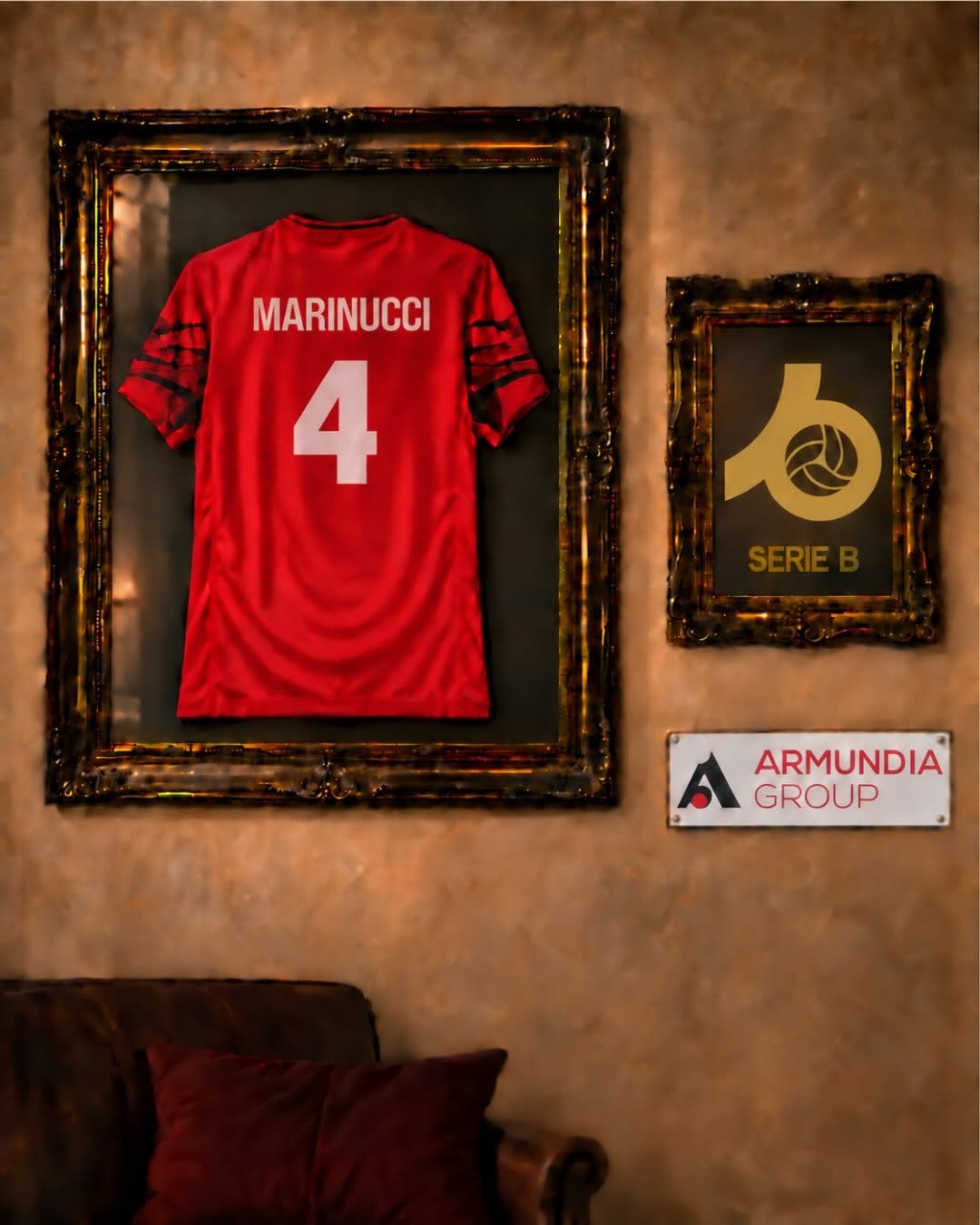 Grafica di conferma di Michele Marinucci, maglia numero 4 dell'Armundia Virtus Roma