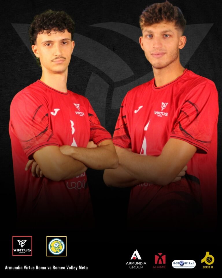 Grafica della terza giornata di Serie B: Armundia Virtus Roma contro Volley Meta, sabato 31 ottobre al Keplero