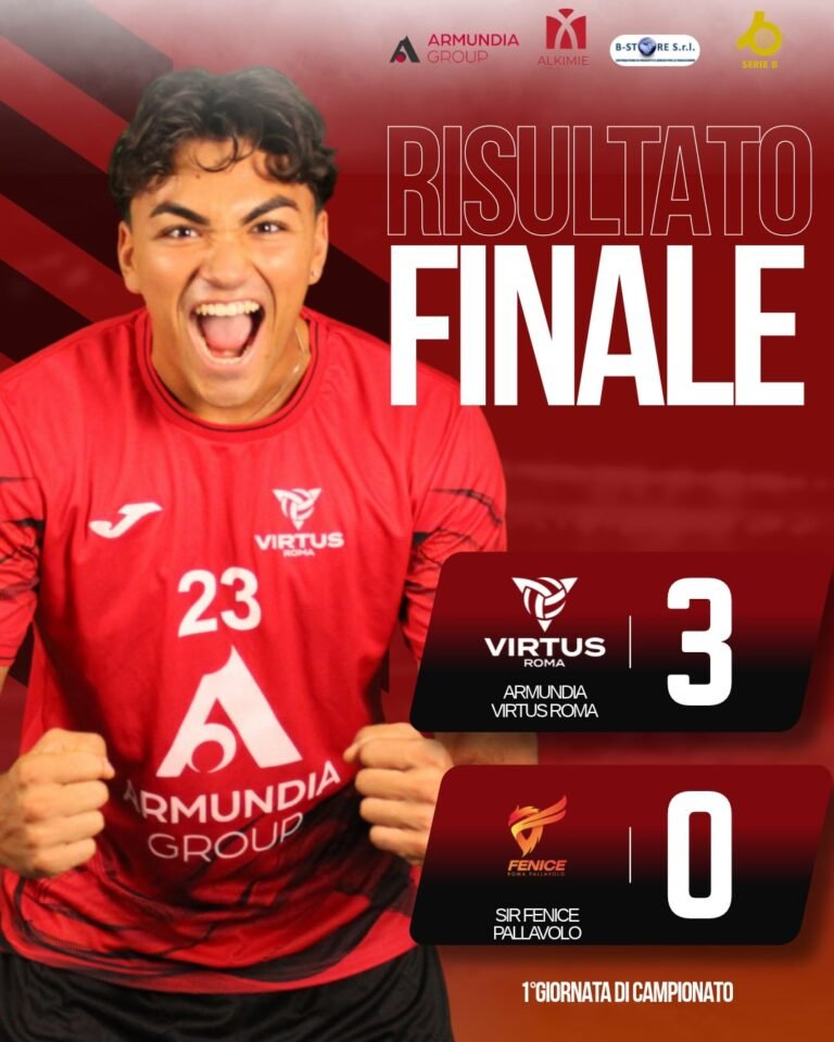 Vittoria per 3-0 dell'Armundia Virtus Roma contro Fenice Pallavolo al PalaKeplero