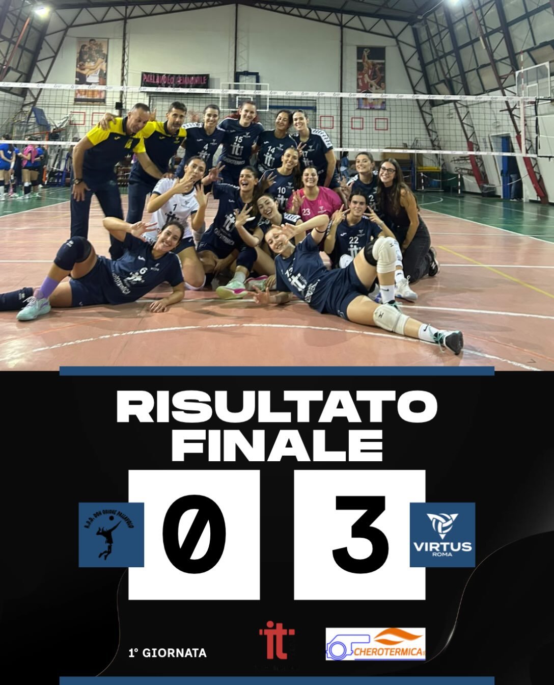 It Smart Co Virtus Roma Serie C femminile festeggia la vittoria 3-0 contro Don Orione